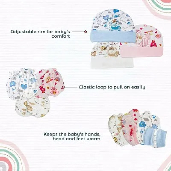 GR-Pink Mittens Booty Combo Pack 300ml Handle Sipper Cap Sipper Bottles [Premium Product]