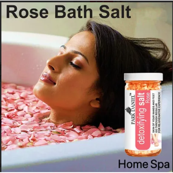 Pedicure and manicure salt in the form of premium rose bath salt (200 gms), for rehydrating and refreshing skin [Low Budget Product]