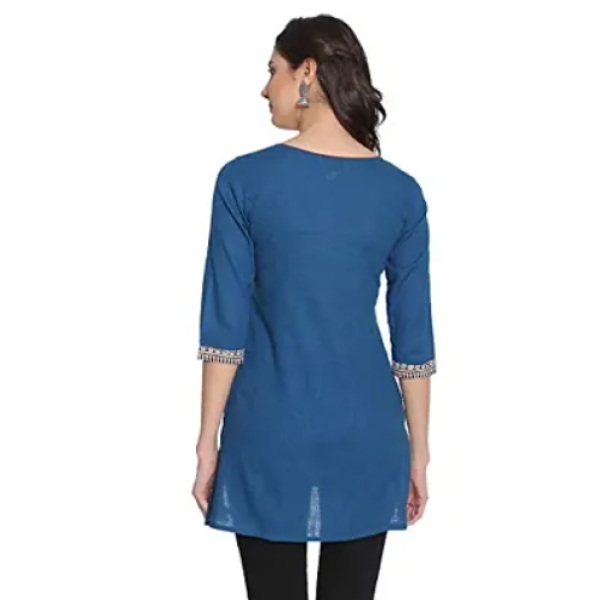 Red Attractive Fashionable Cotton Short Kurta Women's Pack of 1  ( Low Budget Product )
