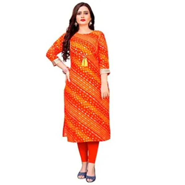 Printed Beautiful A-Line Fashionable Full Kurta As...