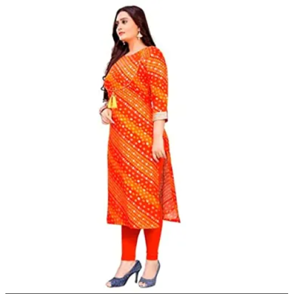 Printed Beautiful A-Line Fashionable Full Kurta Assorted Rayon Kurti Set Pack of 1 ( Low Budget Product )