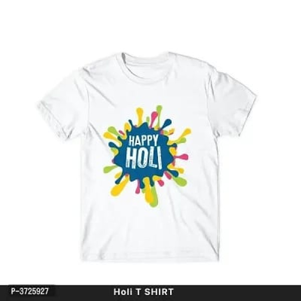Holi Colourful Printed Mens T-Shirt  (LOW BUDGET PRODUCT)