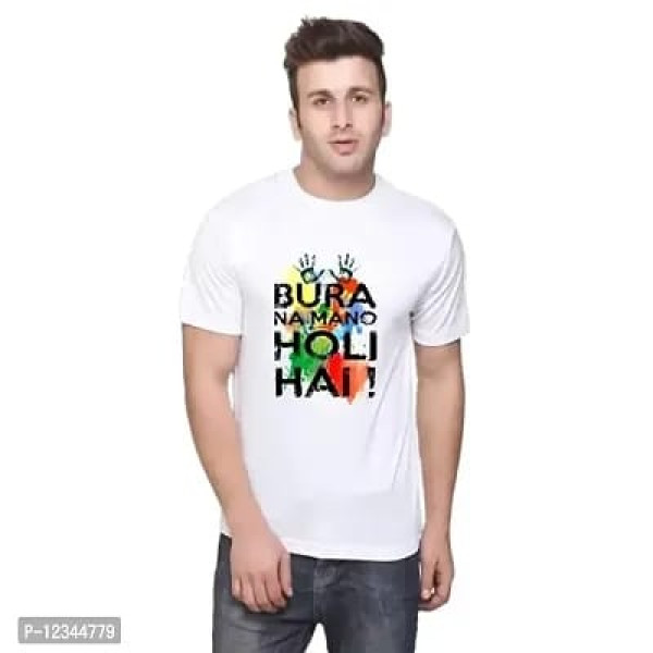 Holi Colourful Printed Mens T-Shirt  (LOW BUDGET PRODUCT)