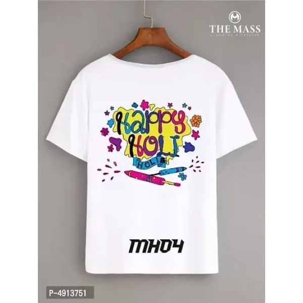 Holi Colourful Printed Mens T-Shirt  (LOW BUDGET PRODUCT)
