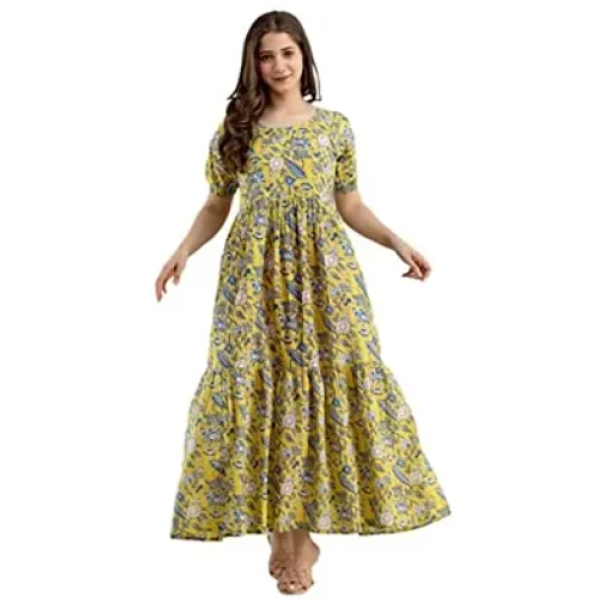 Anarkali Fashionable Beautiful Printed Full Flair ...