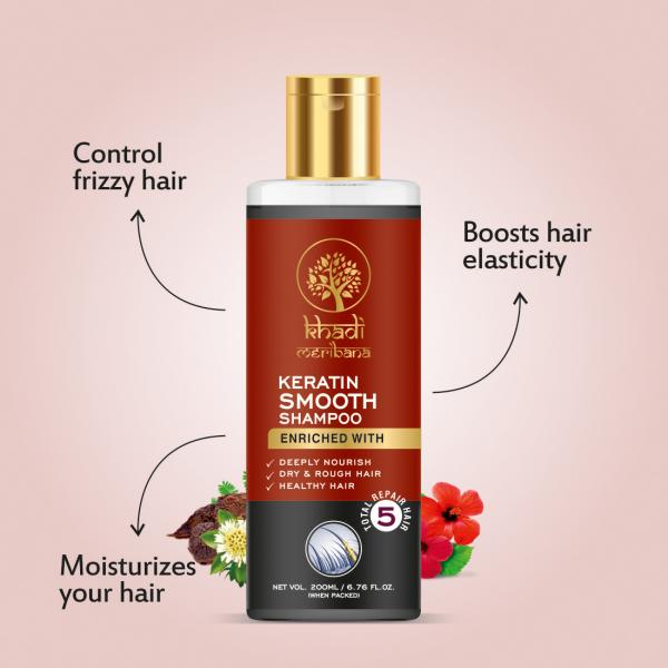 MeriBana Khadi India Keratin Smooth Hair Shampoo T...