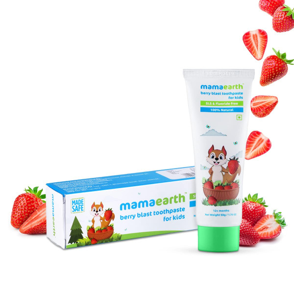 Mamaearth 100% Natural Berry Blast Kids Toothpaste, No Artificial Flavours, Best For Baby