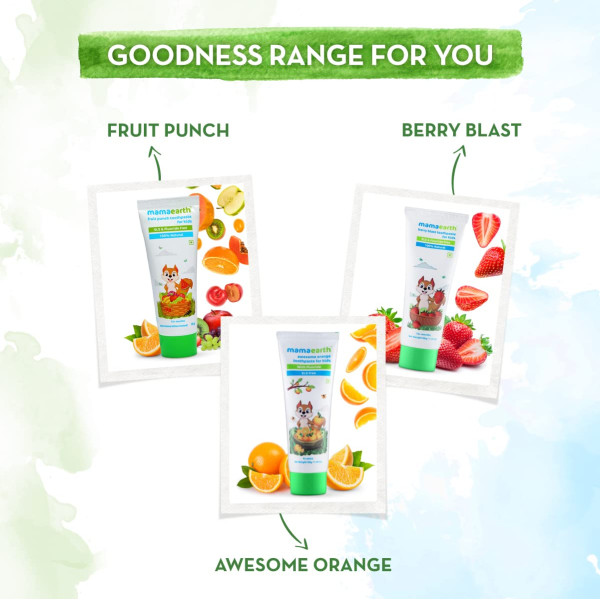 Mamaearth 100% Natural Berry Blast Kids Toothpaste, No Artificial Flavours, Best For Baby