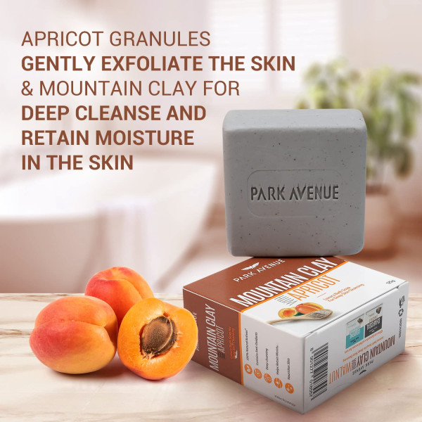 PARK AVENUE Luxury Mountain Clay Soap With Apricot and Cologne Shea Butter Soap