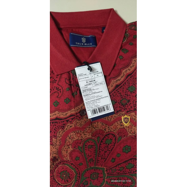 Polo Collar Printed Short Sleeves Branded T-shirt ...