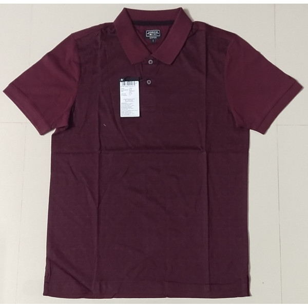 Polo Collar Short Sleeves Branded T-shirt for Men (MAROON) | ARROW