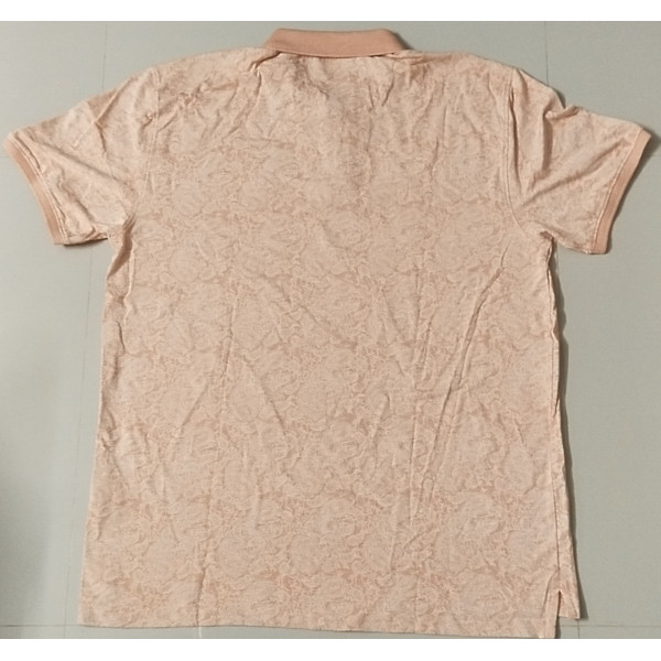 Polo Collar Printed Short Sleeves Branded T-shirt for Men (LIGHT ORANGE) | TRUE BLUE