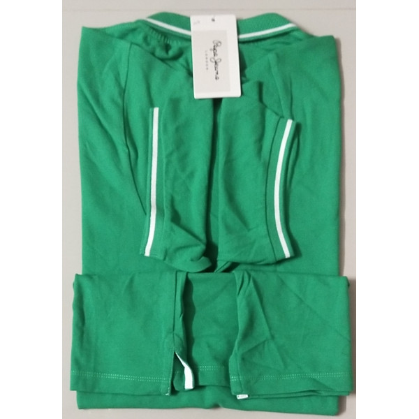 Polo Collar Short Sleeves Branded T-shirt for Men (GREEN) | PEPE JEANS