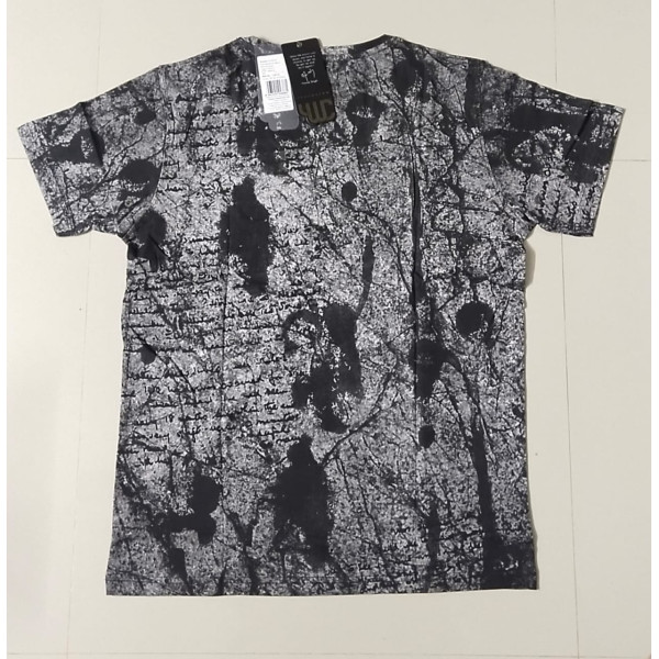 Polo Collar Printed Short Sleeves Branded T-shirt for Men (BLACK & WHITE) | YOUWECAN