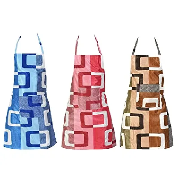 GR-FAIRY HOME Waterproof Apron Combo (Pack of 3) -...