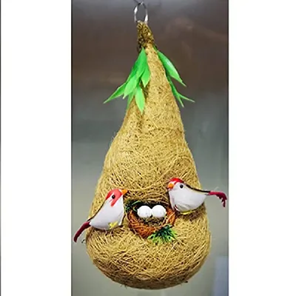 GR-Artificial Simulation Bamboo 2 Birds Double Bas...