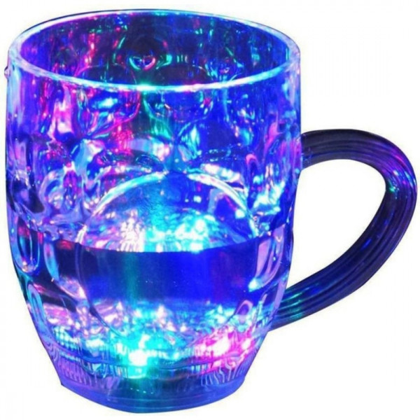 Generic Rainbow Color Led Glass Cup (Color: Assort...