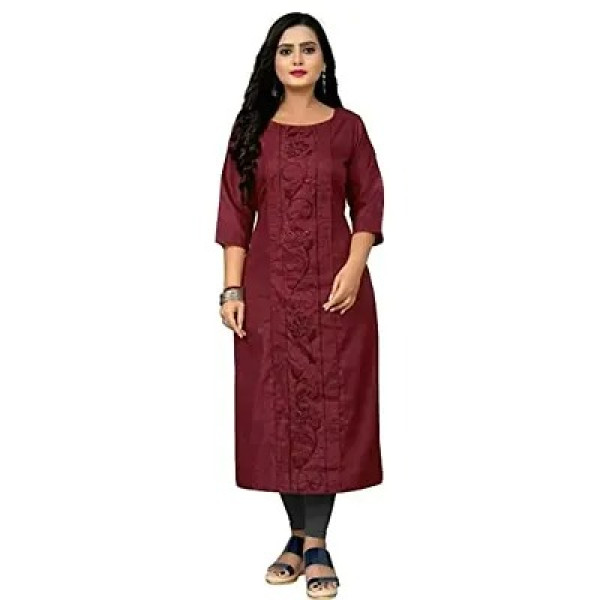 Designer kurti Blend Embroidery ethnic  For Indian...