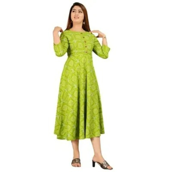Indian Ethnic Anarkali Embroidery Kurti for Women pack of 1 (LOW BUDGET PRODUCT)