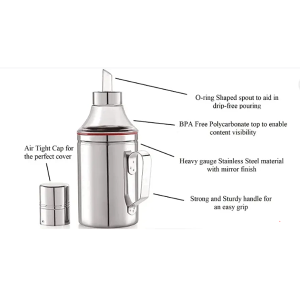 GR-Stainless Steel Nozzle Oil Dispenser for Easy and Precise Oil Dispensing [Low Budget Product]