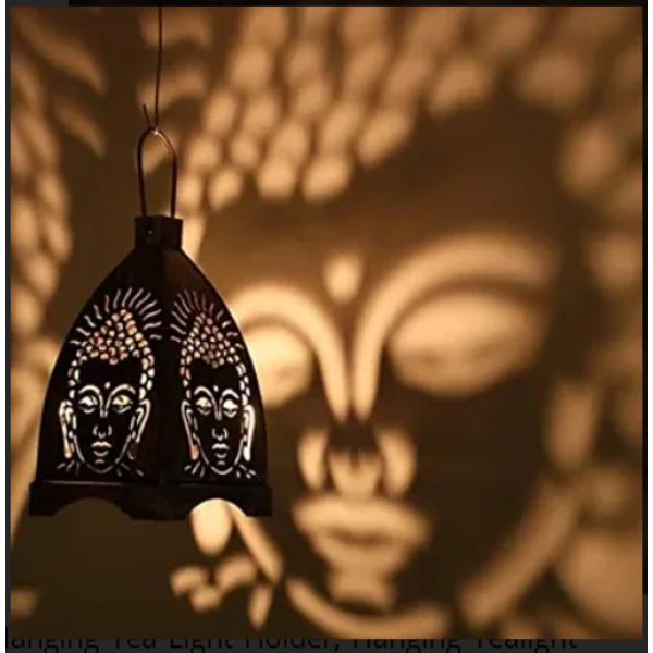  GR-Buddha Hanging Tea Light Holder Premium Metal ...