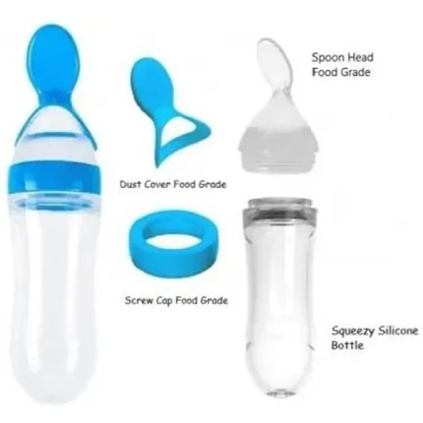 GR-Squnib Baby Semi Solid Food/Mashed Fruits and Medicine Feeder - Food Grade Silicon[Premium Product]