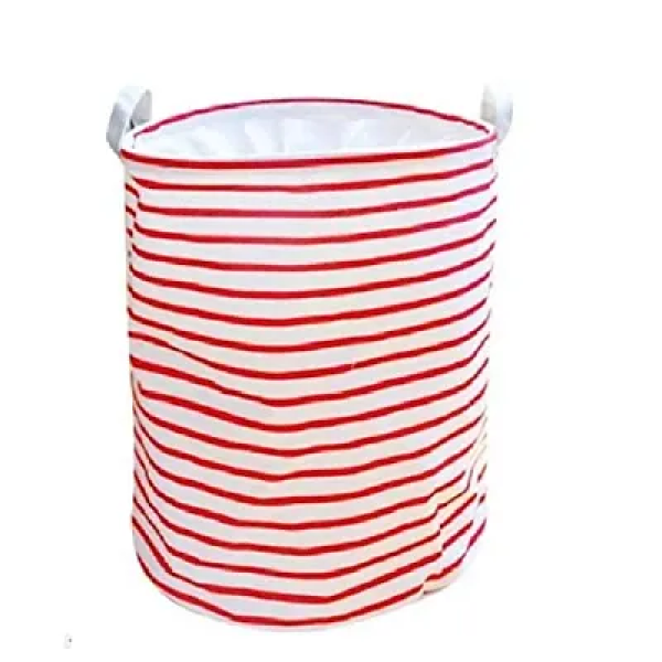 GR-Large Collapsible Canvas Laundry Basket with Dr...
