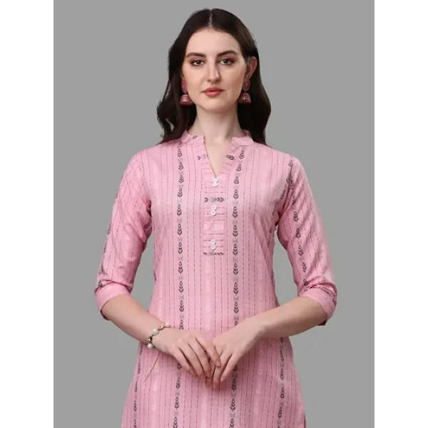 GR-Trendy Red Cotton Blend Kurta Bottom and Dupatta Set For Women [Premium Product]