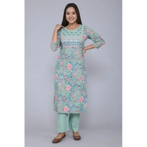 GR-Elegant Cotton Kurta Set for Women [Premium Pro...