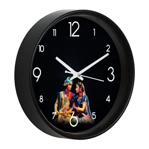 GR- Minimalist Black Wall Clock with Glass - 10 cm X 10 cm [Low Budget Product]