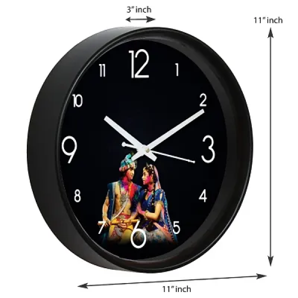 GR- Minimalist Black Wall Clock with Glass - 10 cm X 10 cm [Low Budget Product]