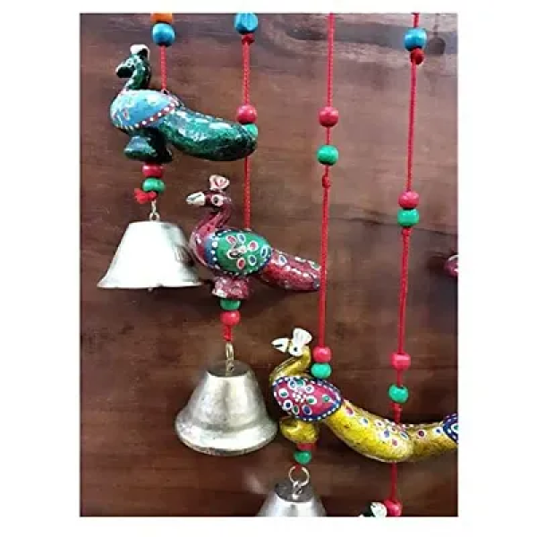 GR-Peacock Wall Hanging Decorative Bells Torans Bandar Wall [Low Budget Product]