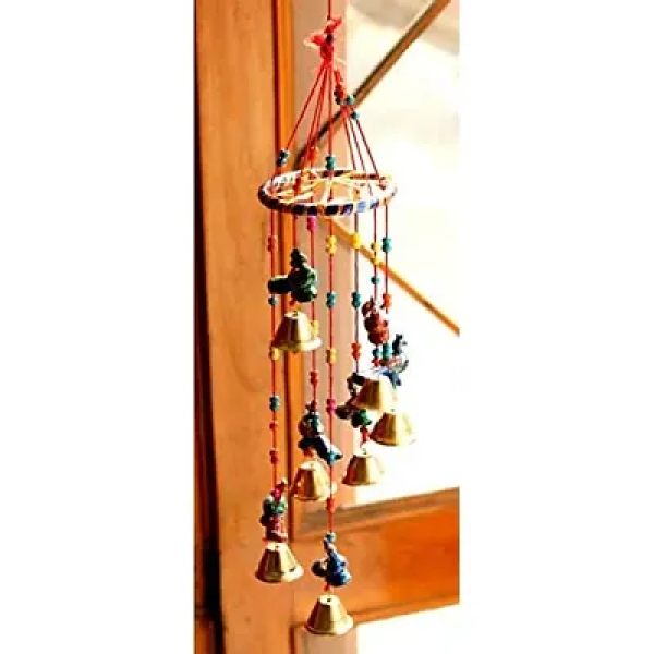 GR-CraftJunction Wood Wind Chime (Blue) [Low Budget Product]