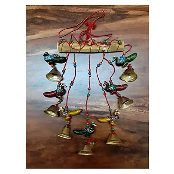 GR-Peacock Wall Hanging Decorative Bells Torans Bandar Wall [Low Budget Product]