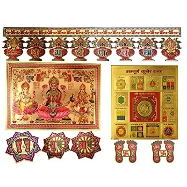 GR-Vibrant Diwali Decoration Sticker Set for Home/...