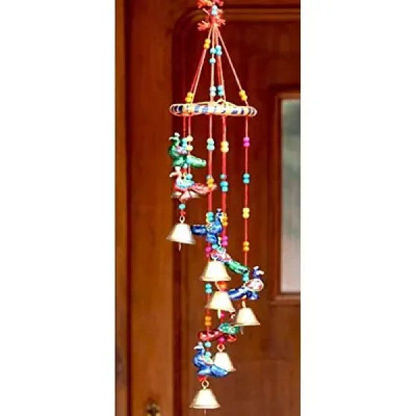 GR-CraftJunction Wood Wind Chime (Blue) [Low Budge...