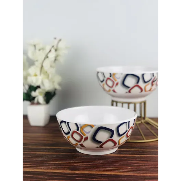 GR-Pack of 2 - Printed Fruits Serving Bowls - Melamine Vegetable/Cereals Bowls (6.5 x 3 Inch) [Low Budget Product]