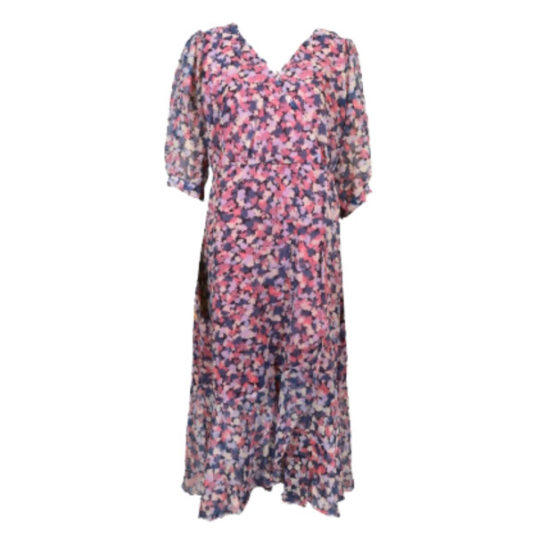 24 VEDIC Women's Georgette Kurti with Lining (Ready To Wear, Lavender) Premium Product